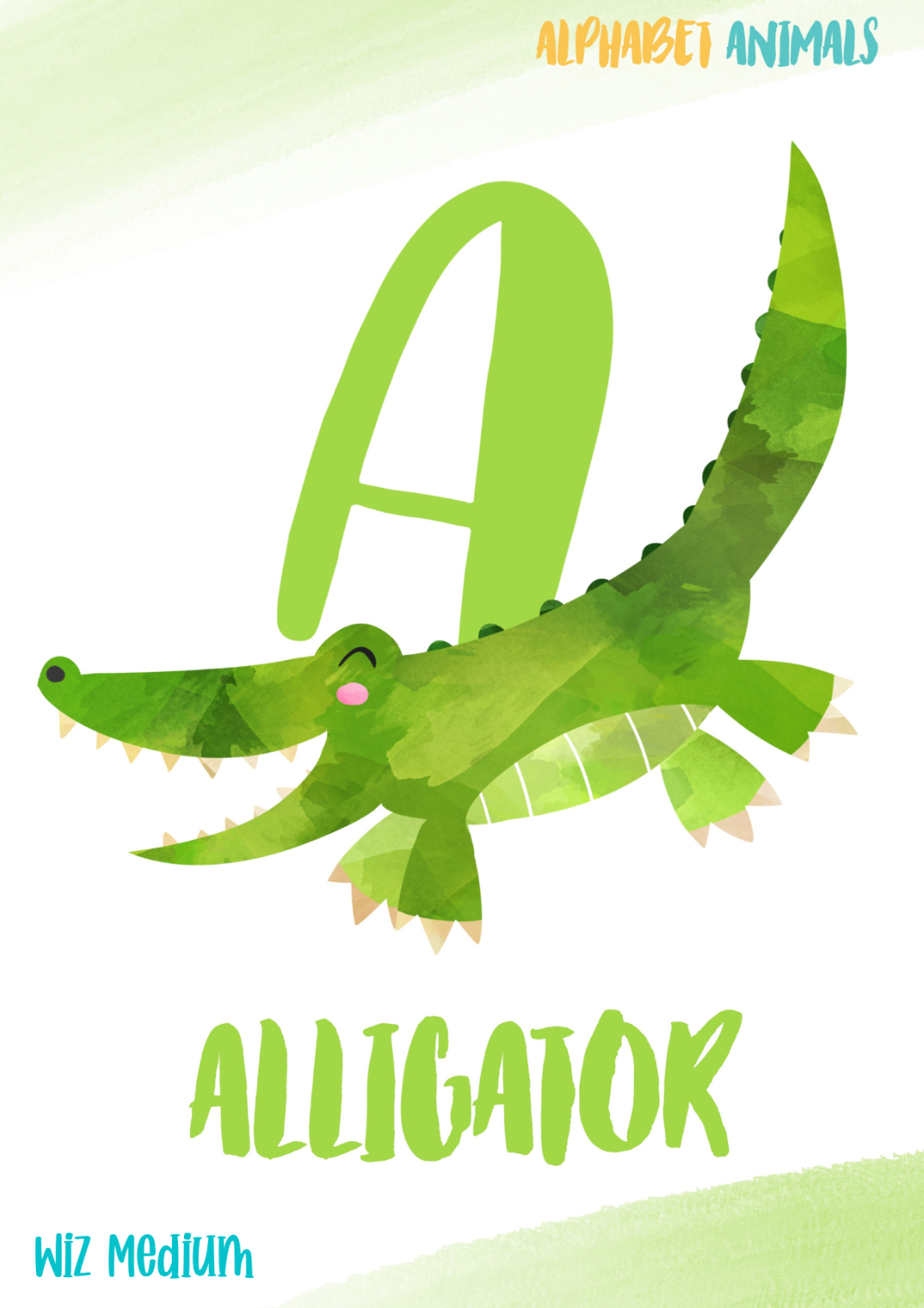 Animal Alphabet Flashcard